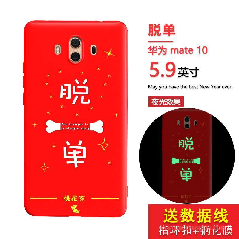 Custodia Huawei Mate 10 Silicone Di Personalità Tutto Incluso, Cover Huawei Mate 10 Rosso Anti-caduta