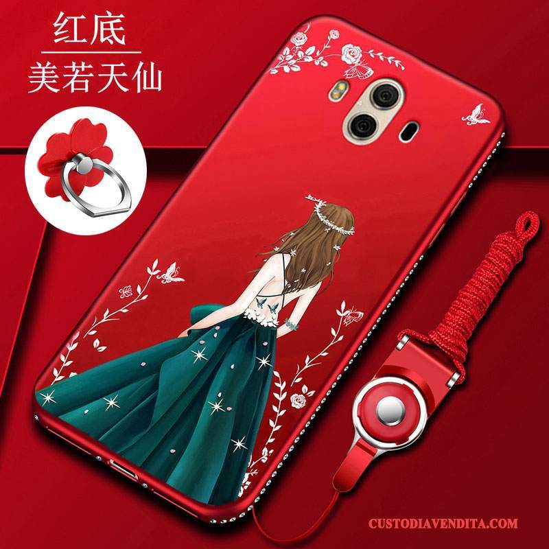 Custodia Huawei Mate 10 Silicone Morbido Anti-caduta, Cover Huawei Mate 10 Protezione Rossotelefono