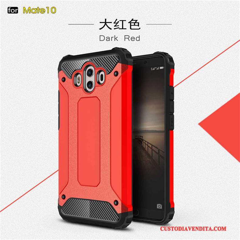 Custodia Huawei Mate 10 Silicone Telefono Lustro, Cover Huawei Mate 10 Nero Metallo