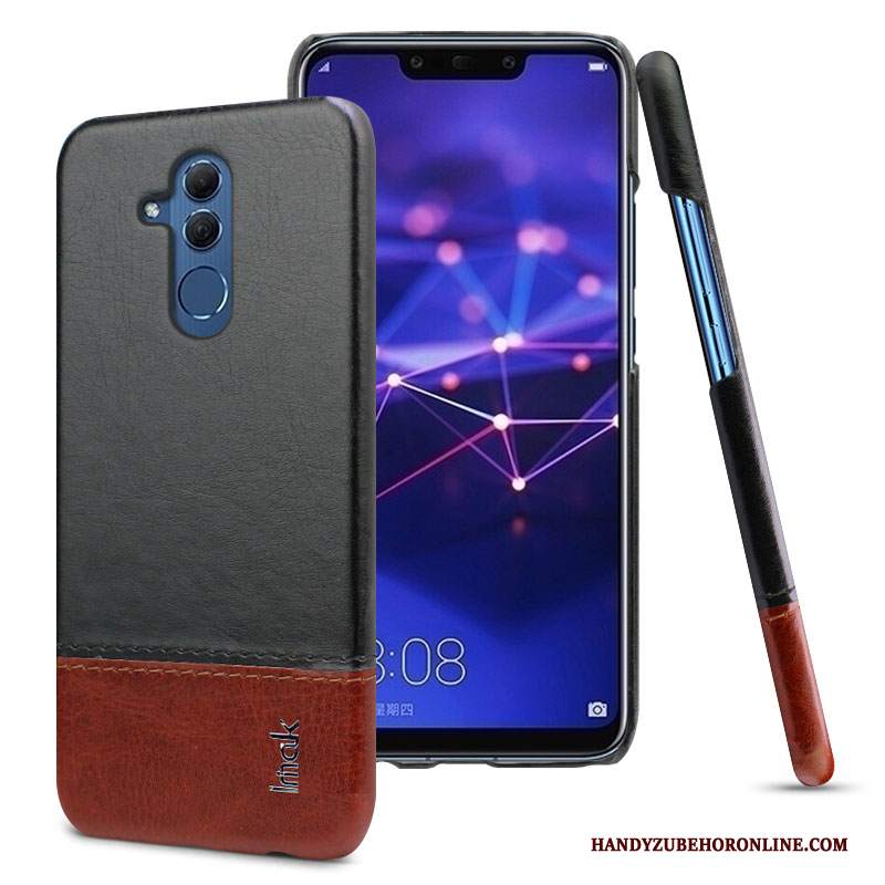 Custodia Huawei Mate 20 Lite Pelle Nero Nuovo, Cover Huawei Mate 20 Lite Protezione Leggeretelefono