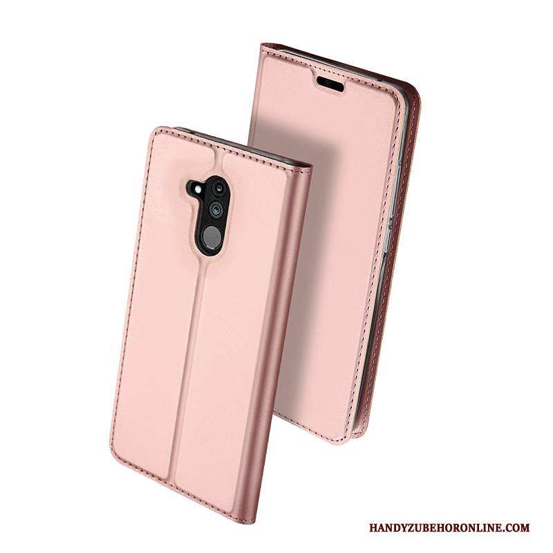 Custodia Huawei Mate 20 Lite Pelle Telefono Rosa, Cover Huawei Mate 20 Lite Folio Tutto Incluso Carta