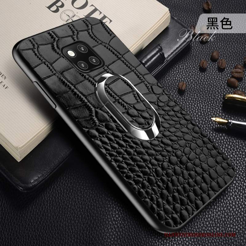 Custodia Huawei Mate 20 Pro Pelle Qualità Di Personalità, Cover Huawei Mate 20 Pro Semplici Nero