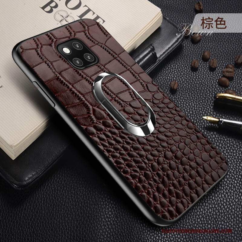 Custodia Huawei Mate 20 Pro Pelle Qualità Di Personalità, Cover Huawei Mate 20 Pro Semplici Nero