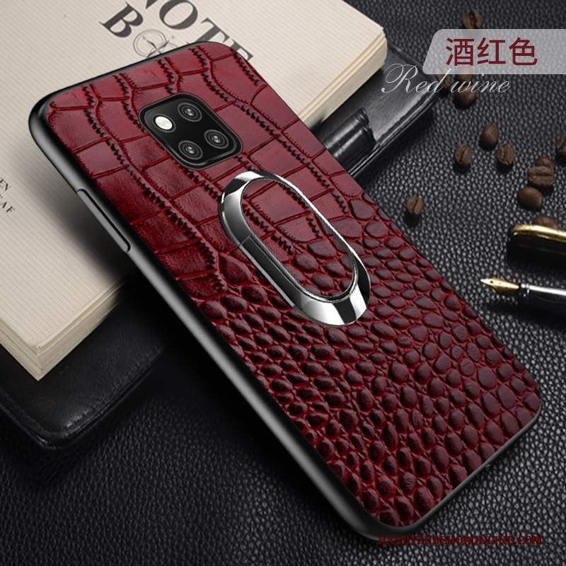 Custodia Huawei Mate 20 Pro Pelle Qualità Di Personalità, Cover Huawei Mate 20 Pro Semplici Nero