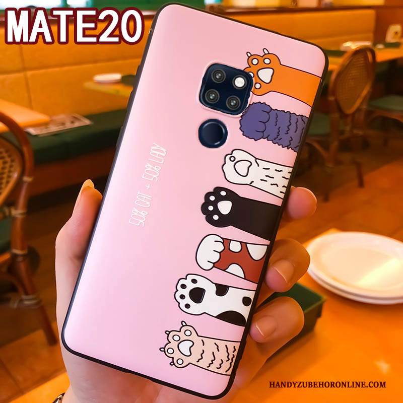 Custodia Huawei Mate 20 Silicone Ornamenti Appesi Tutto Incluso, Cover Huawei Mate 20 Protezione Gattino Verde