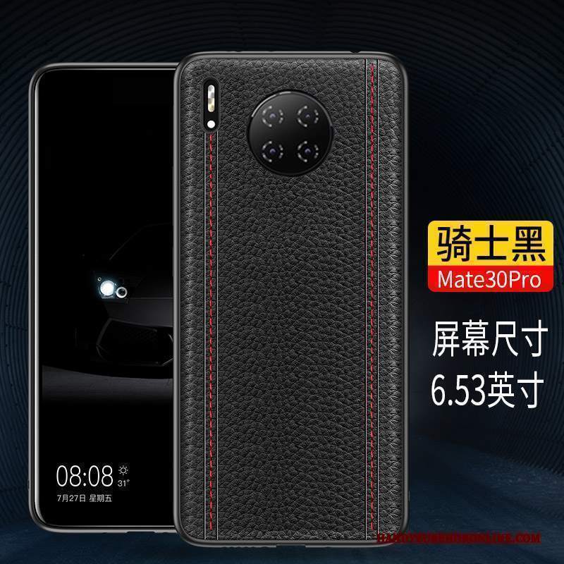 Custodia Huawei Mate 30 Pro Pelle Anti-cadutatelefono, Cover Huawei Mate 30 Pro Protezione Nero Tutto Incluso