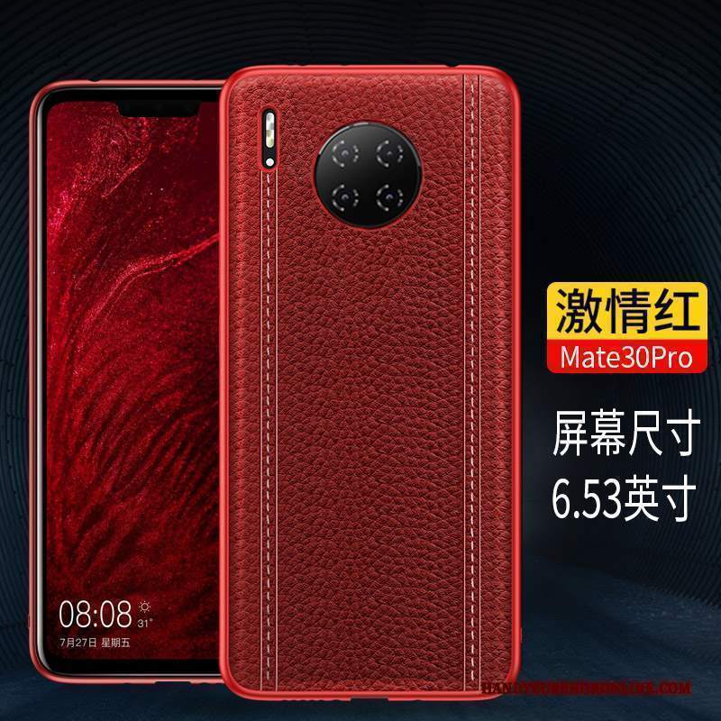 Custodia Huawei Mate 30 Pro Pelle Anti-cadutatelefono, Cover Huawei Mate 30 Pro Protezione Nero Tutto Incluso