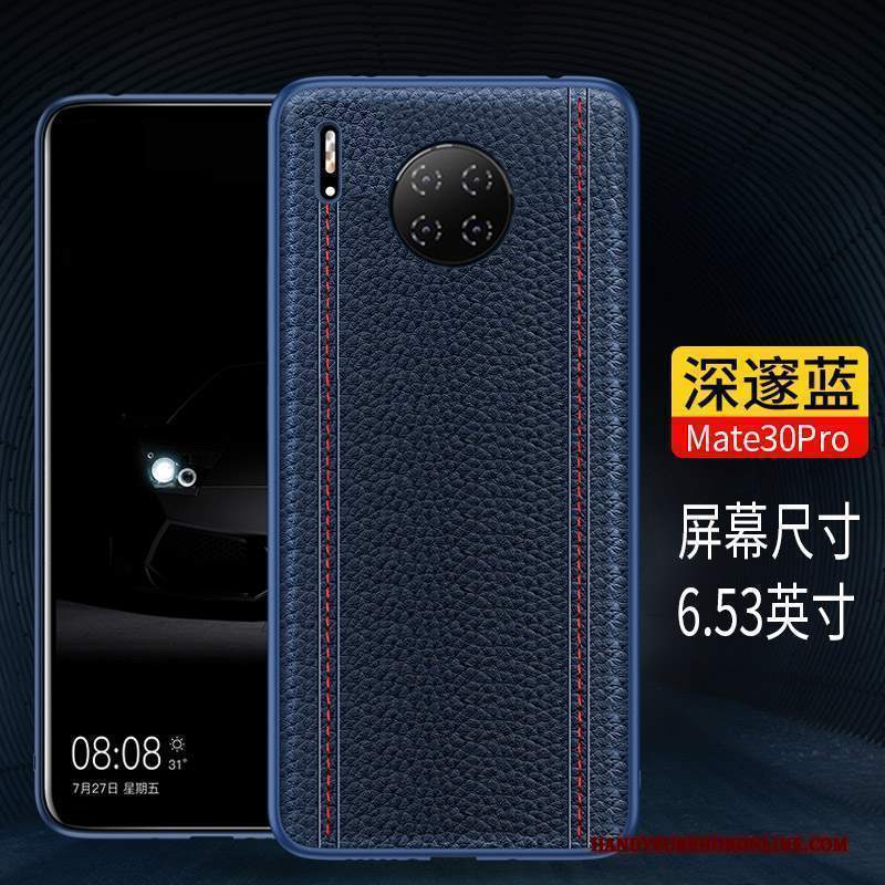 Custodia Huawei Mate 30 Pro Pelle Anti-cadutatelefono, Cover Huawei Mate 30 Pro Protezione Nero Tutto Incluso