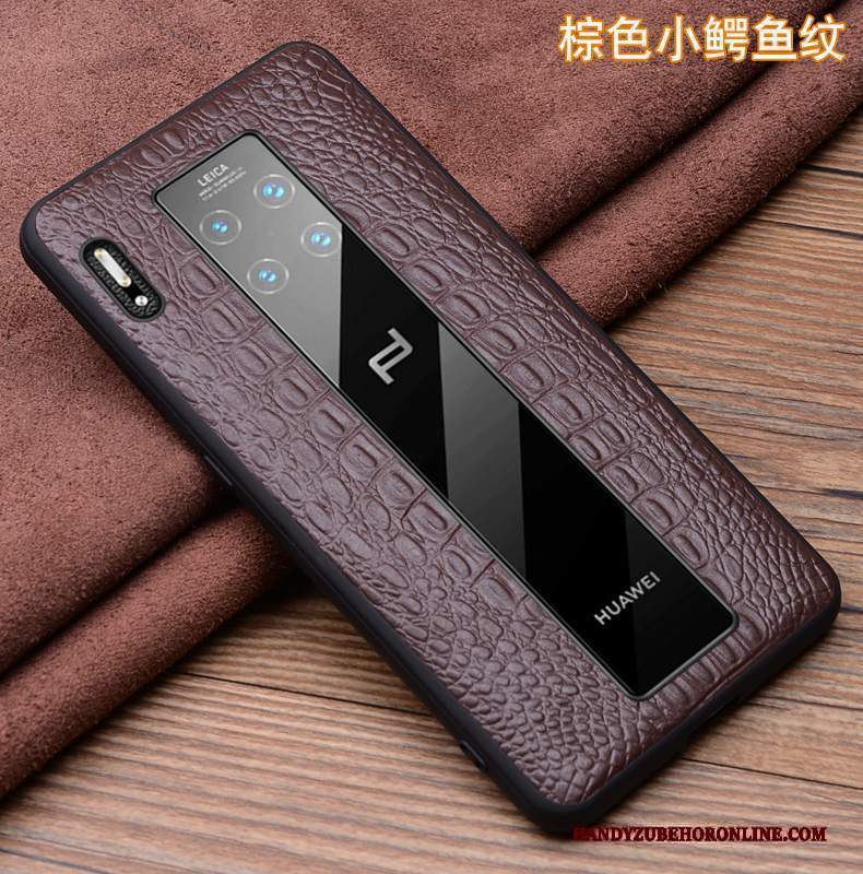 Custodia Huawei Mate 30 Rs Protezione Telefono High End, Cover Huawei Mate 30 Rs Pelle Nero Anti-caduta