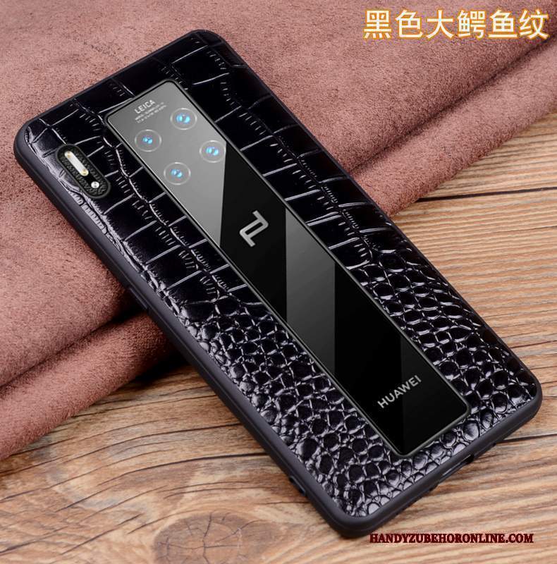 Custodia Huawei Mate 30 Rs Protezione Telefono High End, Cover Huawei Mate 30 Rs Pelle Nero Anti-caduta