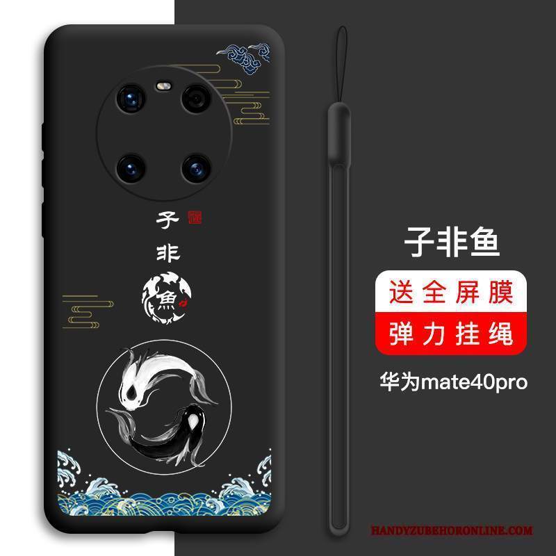 Custodia Huawei Mate 40 Pro Silicone Sottile Net Red, Cover Huawei Mate 40 Pro Protezione Telefono Anti-caduta