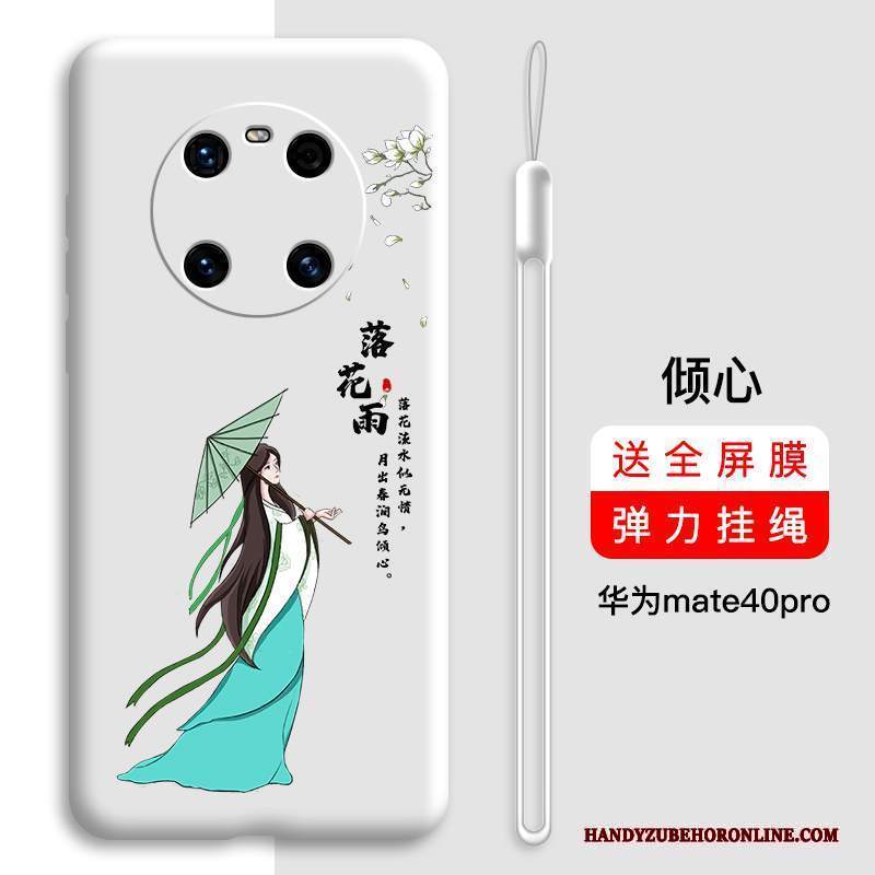 Custodia Huawei Mate 40 Pro Silicone Sottile Net Red, Cover Huawei Mate 40 Pro Protezione Telefono Anti-caduta