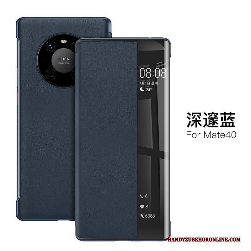 Custodia Huawei Mate 40 Protezione Rosso Di Personalità, Cover Huawei Mate 40 Pelle Tutto Incluso Sottile