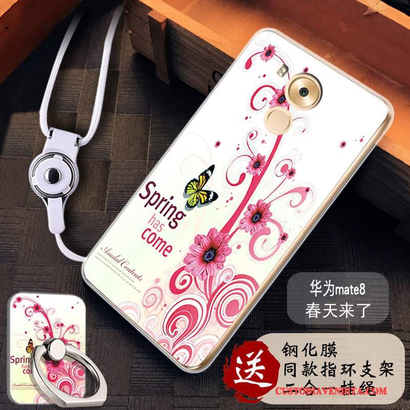 Custodia Huawei Mate 8 Colore Hemming Rosa, Cover Huawei Mate 8 Silicone Telefono Anti-caduta