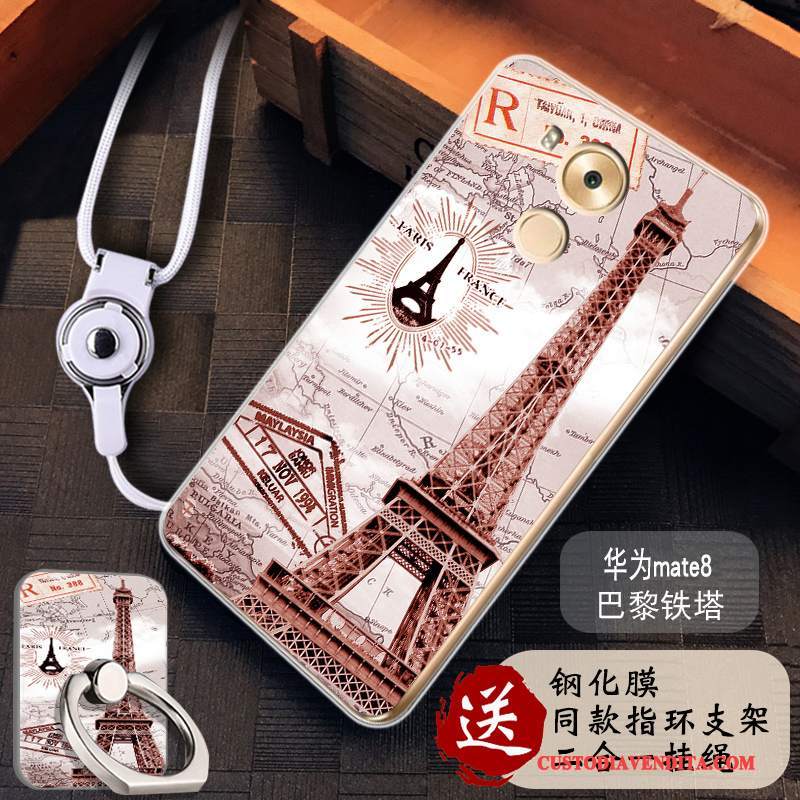 Custodia Huawei Mate 8 Colore Hemming Rosa, Cover Huawei Mate 8 Silicone Telefono Anti-caduta