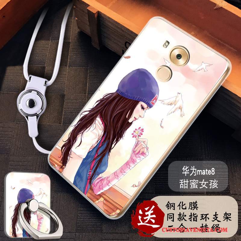 Custodia Huawei Mate 8 Colore Hemming Rosa, Cover Huawei Mate 8 Silicone Telefono Anti-caduta