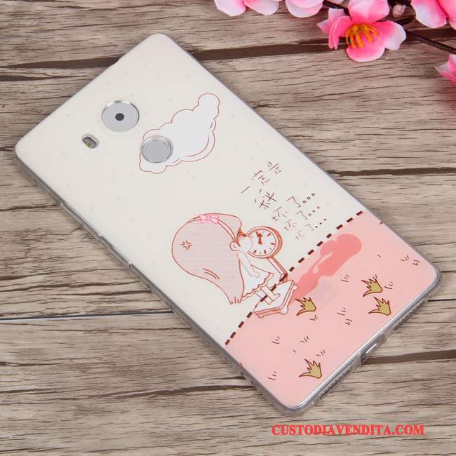 Custodia Huawei Mate 8 Silicone Chiaro Anti-caduta, Cover Huawei Mate 8 Cartone Animato Morbido Porpora