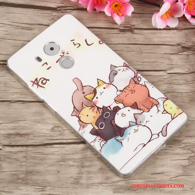 Custodia Huawei Mate 8 Silicone Chiaro Anti-caduta, Cover Huawei Mate 8 Cartone Animato Morbido Porpora