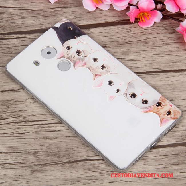 Custodia Huawei Mate 8 Silicone Chiaro Anti-caduta, Cover Huawei Mate 8 Cartone Animato Morbido Porpora