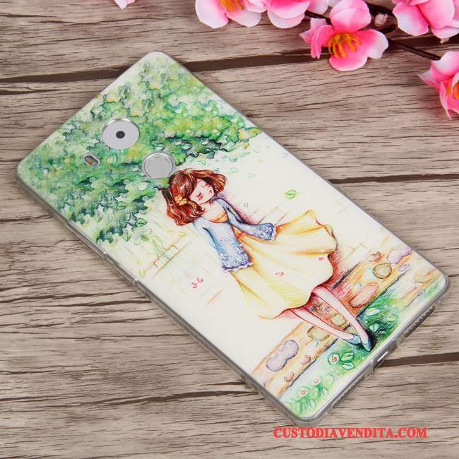 Custodia Huawei Mate 8 Silicone Chiaro Anti-caduta, Cover Huawei Mate 8 Cartone Animato Morbido Porpora