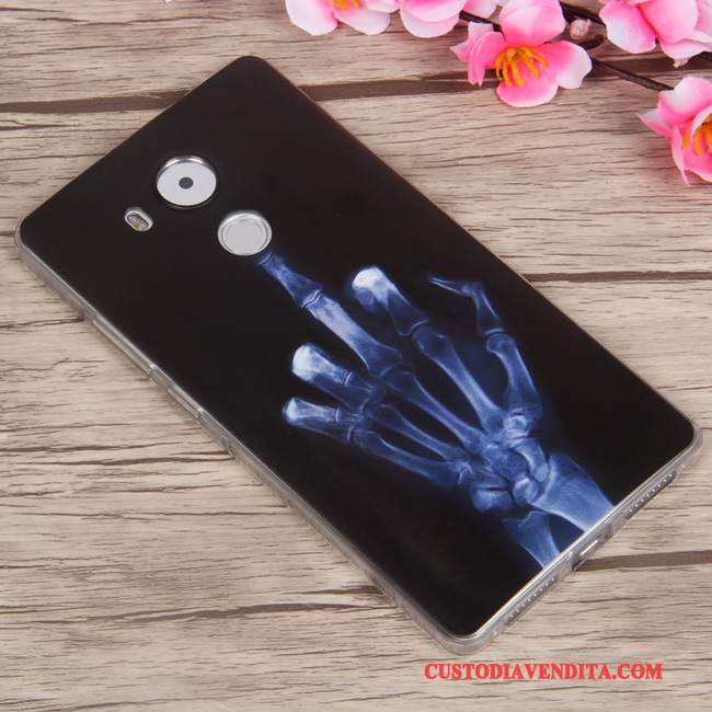 Custodia Huawei Mate 8 Silicone Chiaro Anti-caduta, Cover Huawei Mate 8 Cartone Animato Morbido Porpora