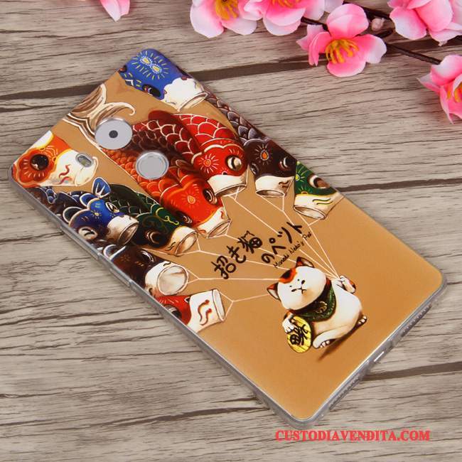 Custodia Huawei Mate 8 Silicone Chiaro Anti-caduta, Cover Huawei Mate 8 Cartone Animato Morbido Porpora