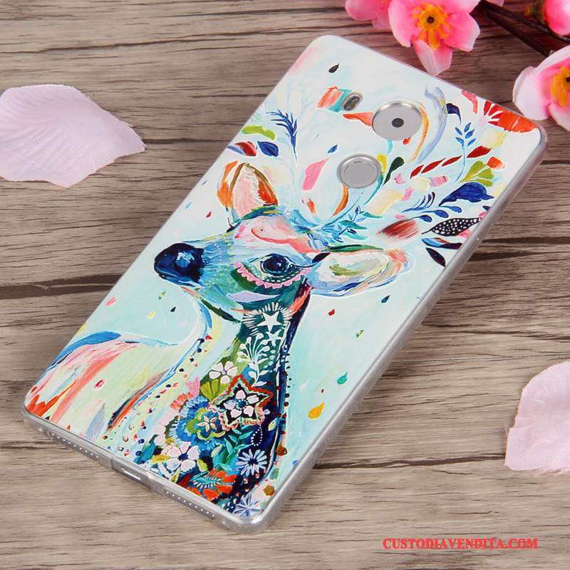 Custodia Huawei Mate 8 Silicone Chiaro Anti-caduta, Cover Huawei Mate 8 Cartone Animato Morbido Porpora