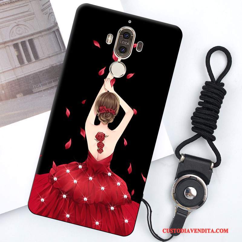 Custodia Huawei Mate 9 Creativo Anti-caduta Sottili, Cover Huawei Mate 9 Silicone Tutto Incluso Blu