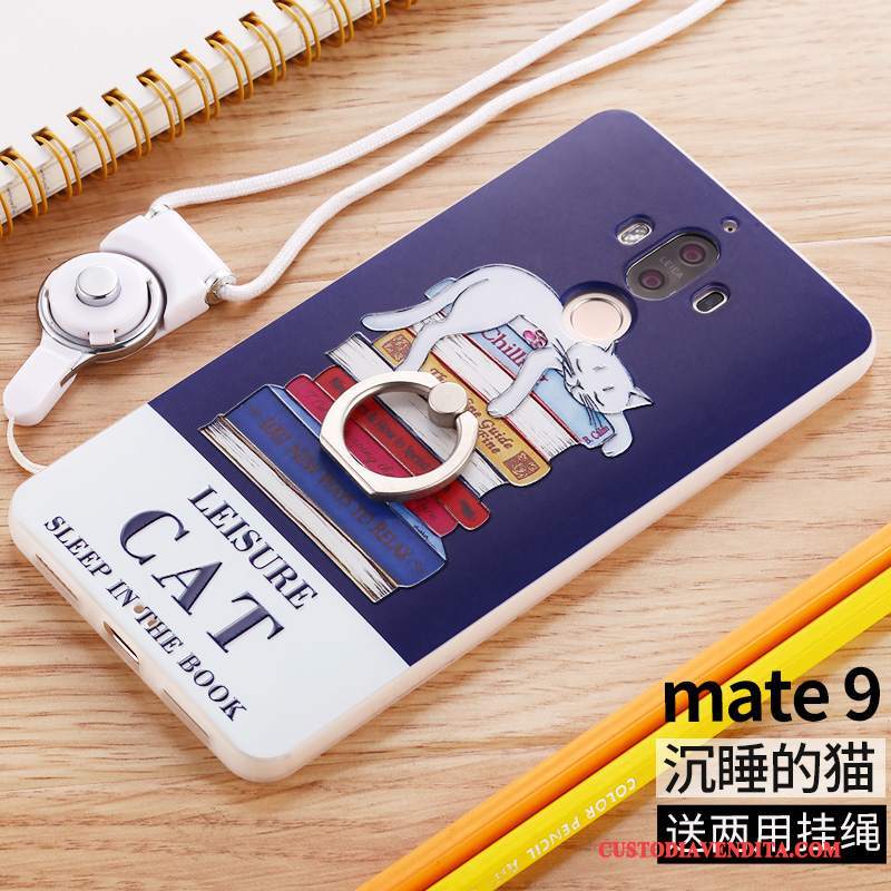 Custodia Huawei Mate 9 Creativo Telefono Blu, Cover Huawei Mate 9 Silicone Tutto Incluso Di Personalità