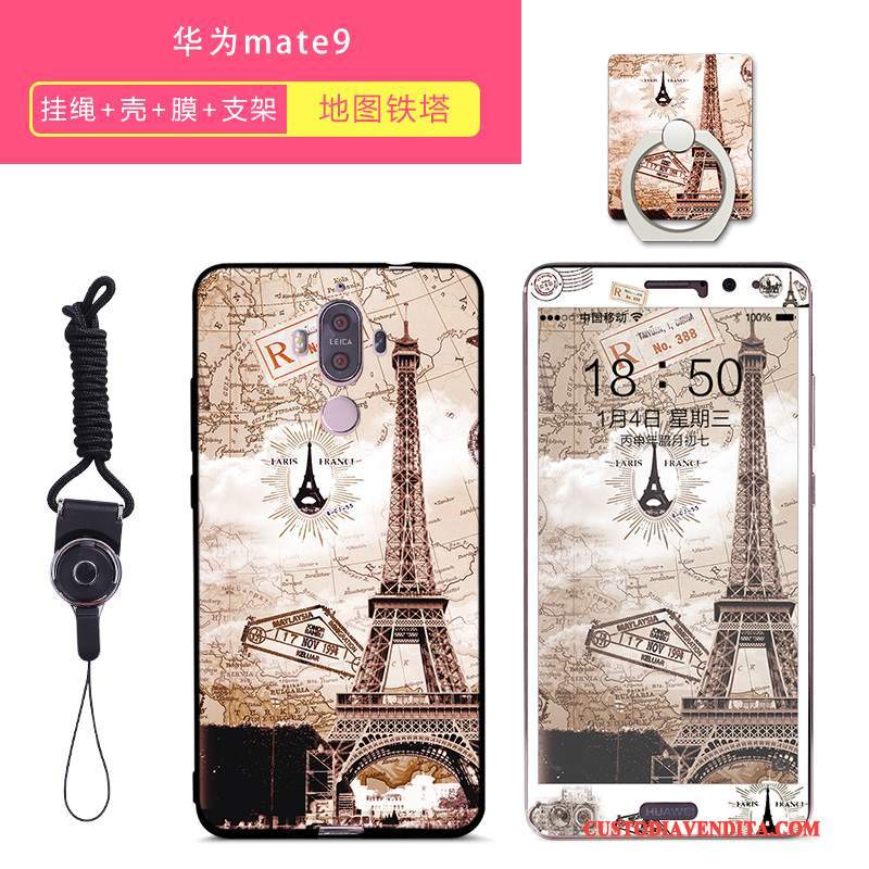Custodia Huawei Mate 9 Creativo Tutto Incluso Tendenza, Cover Huawei Mate 9 Silicone Pellicola Protettiva Anti-caduta