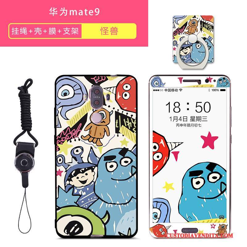 Custodia Huawei Mate 9 Creativo Tutto Incluso Tendenza, Cover Huawei Mate 9 Silicone Pellicola Protettiva Anti-caduta