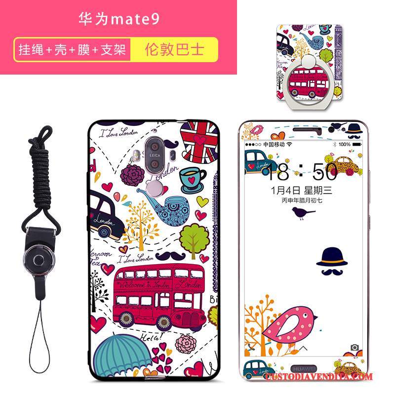 Custodia Huawei Mate 9 Creativo Tutto Incluso Tendenza, Cover Huawei Mate 9 Silicone Pellicola Protettiva Anti-caduta