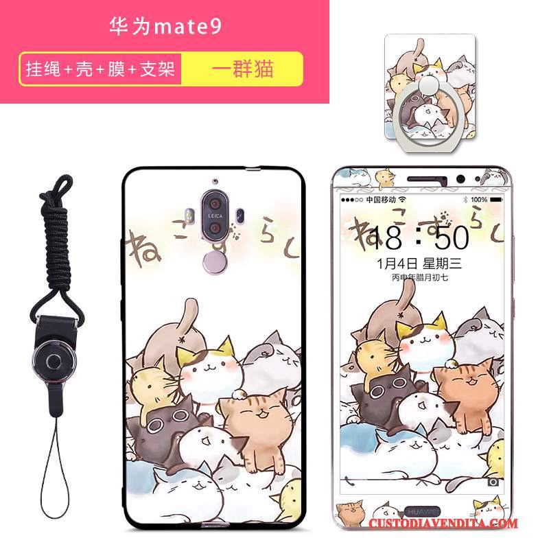 Custodia Huawei Mate 9 Creativo Tutto Incluso Tendenza, Cover Huawei Mate 9 Silicone Pellicola Protettiva Anti-caduta