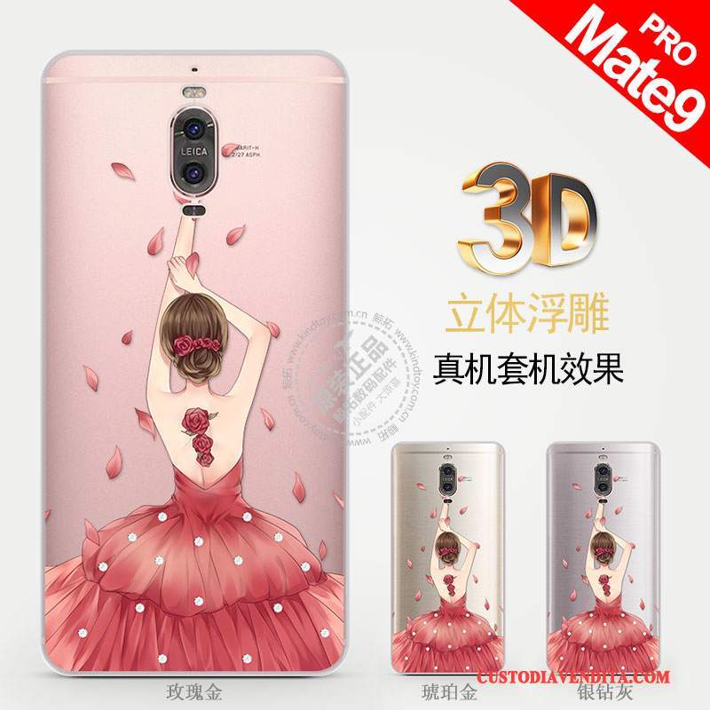 Custodia Huawei Mate 9 Pro Creativo Di Personalità Tutto Incluso, Cover Huawei Mate 9 Pro Silicone Morbido Nero