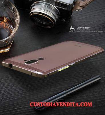 Custodia Huawei Mate 9 Protezione Anti-caduta Metallo, Cover Huawei Mate 9 Oro Rosa Sottile