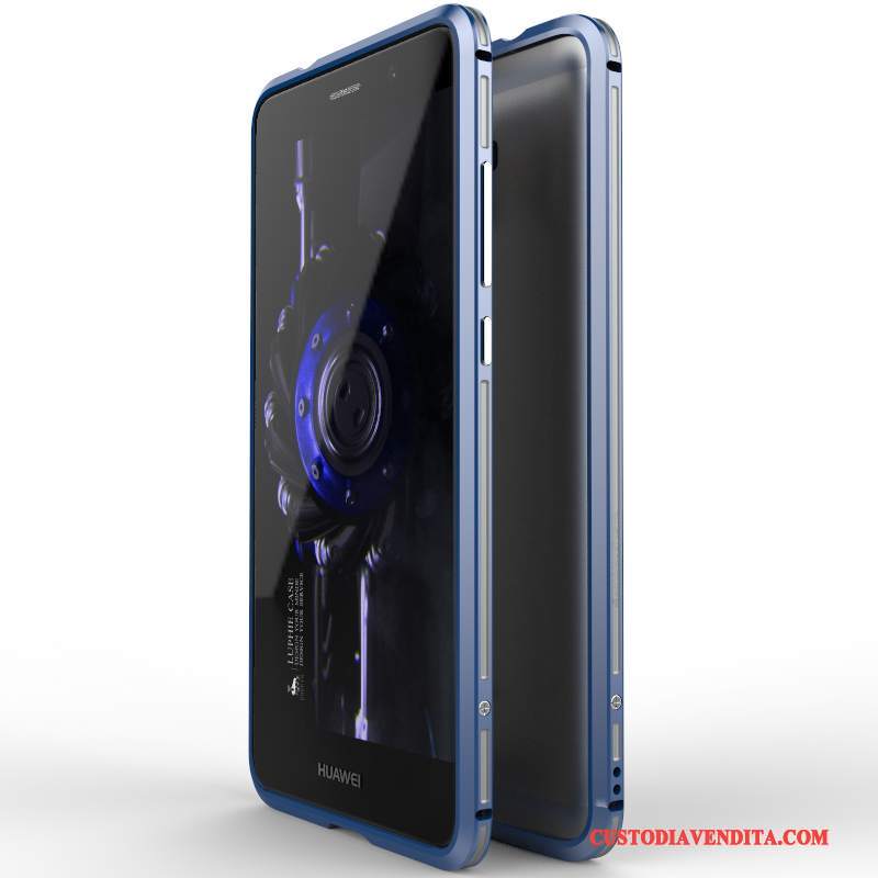 Custodia Huawei Mate 9 Protezione Difficile Metallo, Cover Huawei Mate 9 Oro Telaio
