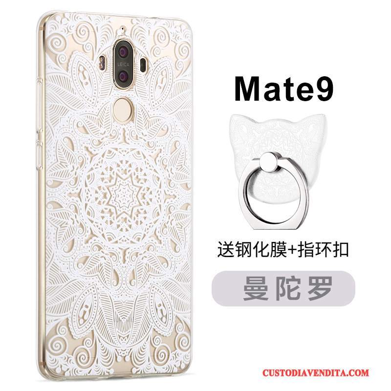 Custodia Huawei Mate 9 Protezione Rosatelefono, Cover Huawei Mate 9 Creativo Morbido Anti-caduta