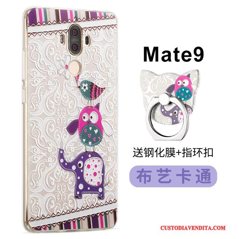 Custodia Huawei Mate 9 Protezione Rosatelefono, Cover Huawei Mate 9 Creativo Morbido Anti-caduta