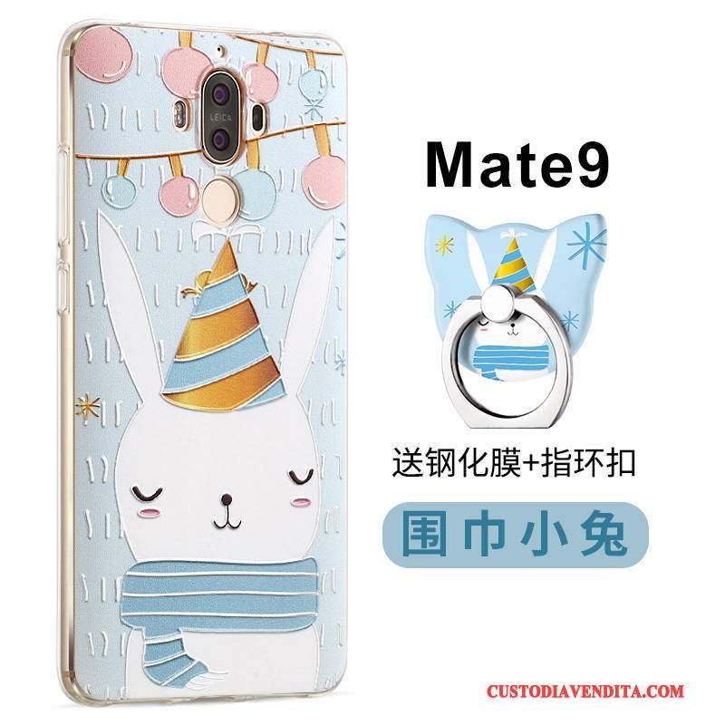 Custodia Huawei Mate 9 Protezione Rosatelefono, Cover Huawei Mate 9 Creativo Morbido Anti-caduta