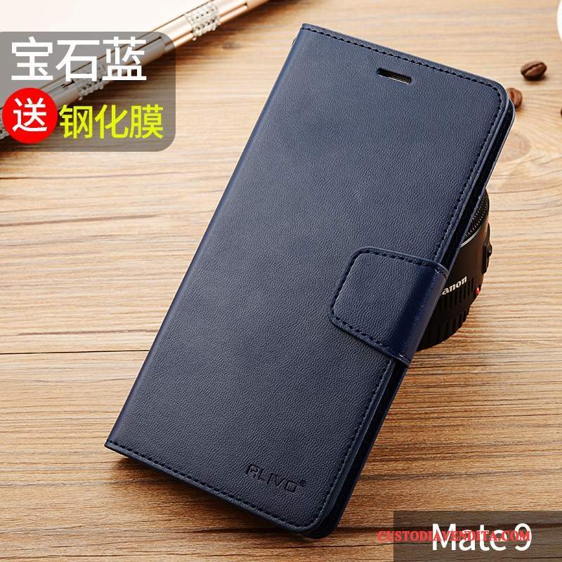 Custodia Huawei Mate 9 Protezione Rossotelefono, Cover Huawei Mate 9 Folio