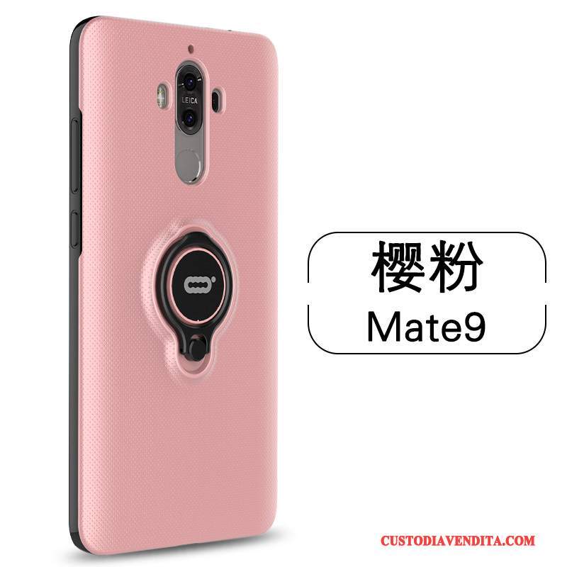 Custodia Huawei Mate 9 Silicone Anti-caduta Ring, Cover Huawei Mate 9 Protezione Fibbia Verde