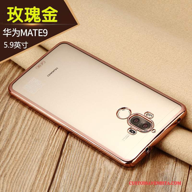 Custodia Huawei Mate 9 Silicone Morbidotelefono, Cover Huawei Mate 9 Protezione Tutto Incluso Trasparente