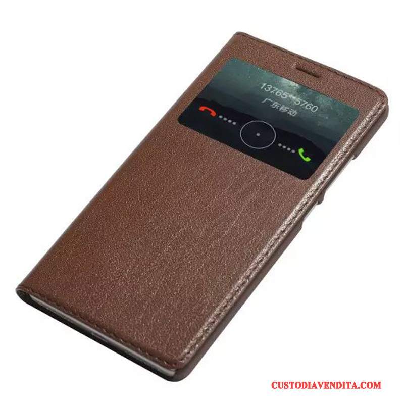 Custodia Huawei Mate S Pelle Mucca Dormienza, Cover Huawei Mate S Protezione Rossotelefono