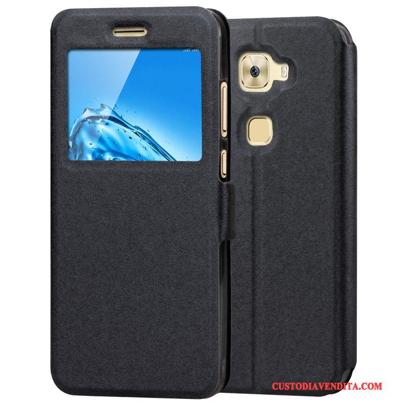 Custodia Huawei Mate S Pelle Telefono Blu Scuro, Cover Huawei Mate S Folio