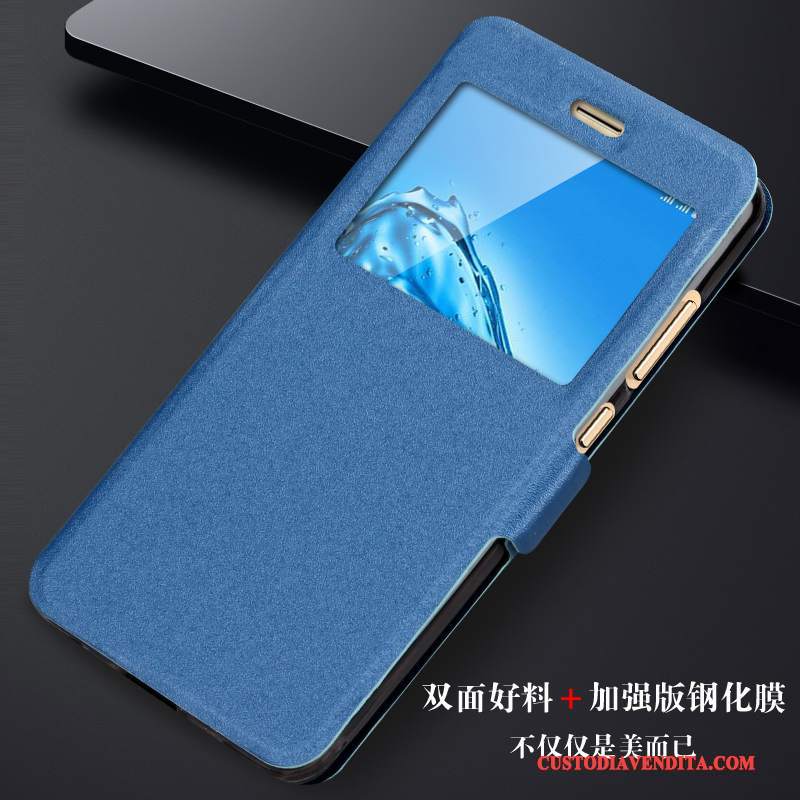 Custodia Huawei Mate S Pelle Telefono Blu Scuro, Cover Huawei Mate S Folio