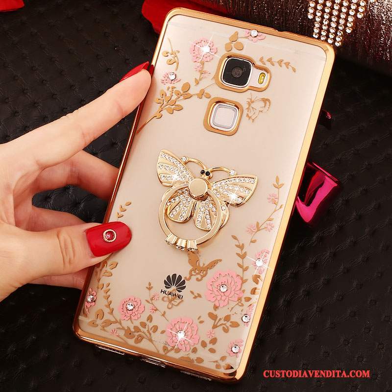 Custodia Huawei Mate S Protezione Telefono Oro, Cover Huawei Mate S Strass Morbido Tutto Incluso