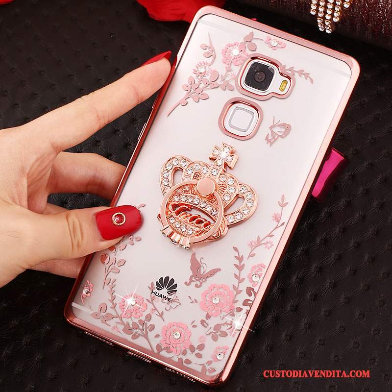 Custodia Huawei Mate S Protezione Telefono Oro, Cover Huawei Mate S Strass Morbido Tutto Incluso