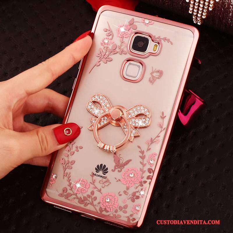 Custodia Huawei Mate S Protezione Telefono Oro, Cover Huawei Mate S Strass Morbido Tutto Incluso