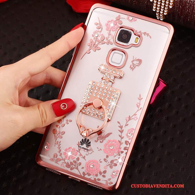 Custodia Huawei Mate S Protezione Telefono Oro, Cover Huawei Mate S Strass Morbido Tutto Incluso