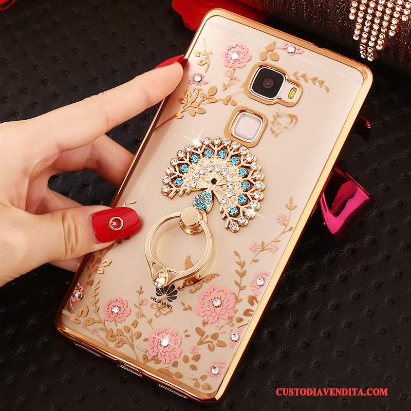 Custodia Huawei Mate S Protezione Telefono Oro, Cover Huawei Mate S Strass Morbido Tutto Incluso